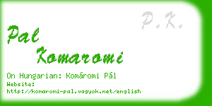 pal komaromi business card