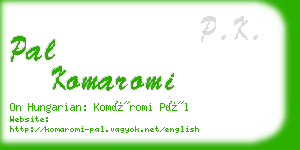 pal komaromi business card